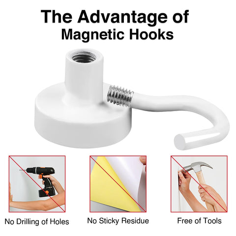 MIKEDE magnetic hooks organize kitchen utensils and towels for efficient storage.