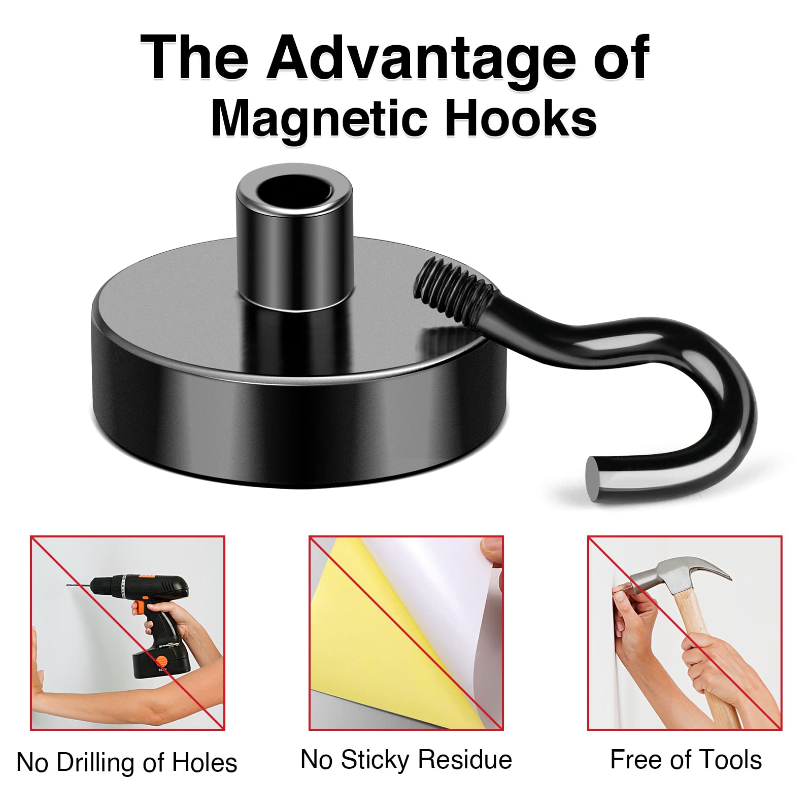 Office or classroom setup showing magnetic hook organizing keys and small supplies.