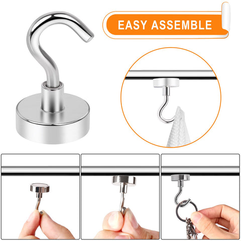MIKEDE magnetic hook holds hats securely on refrigerator for clutter relief
