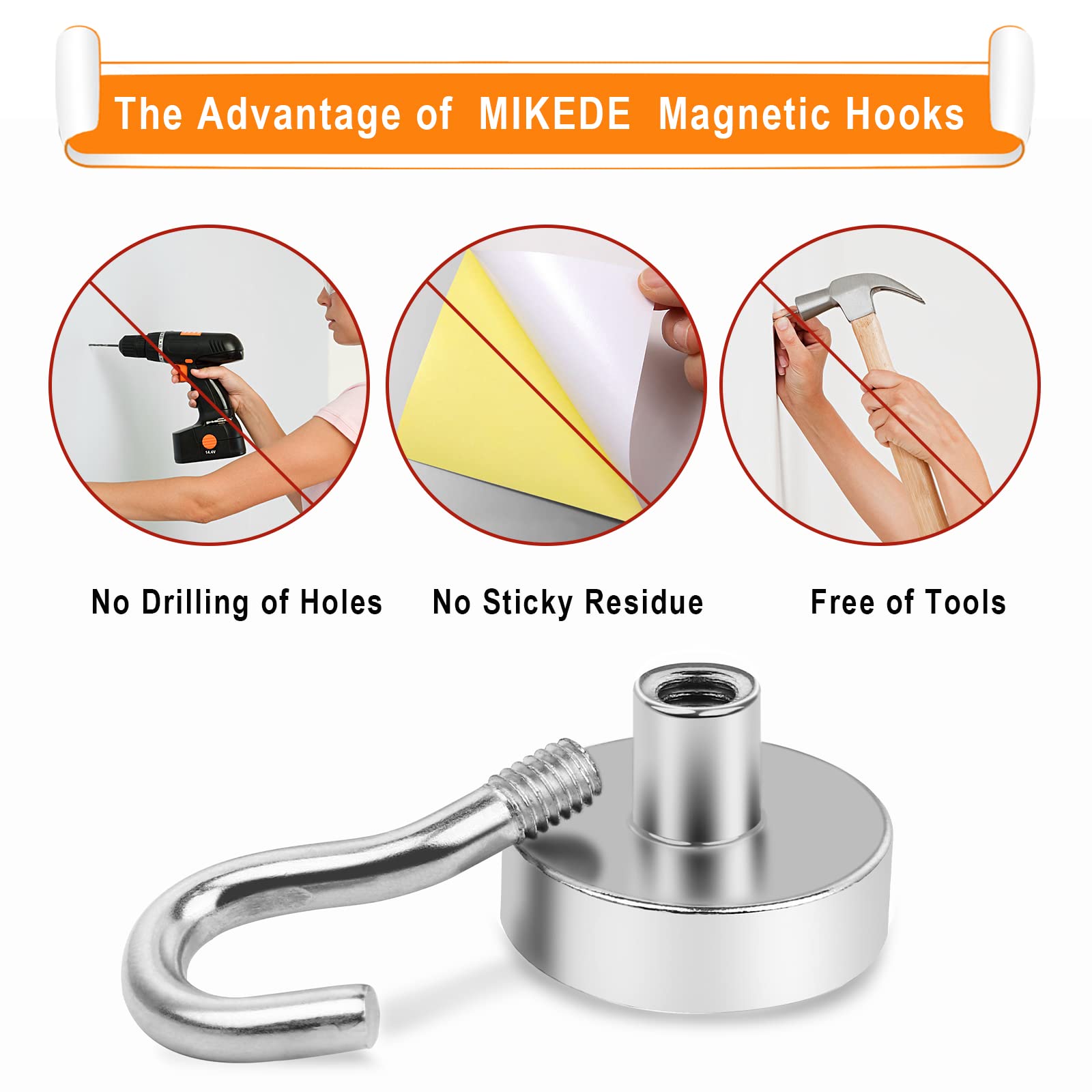 MIKEDE magnetic hook organizes kitchen towels without holes in walls