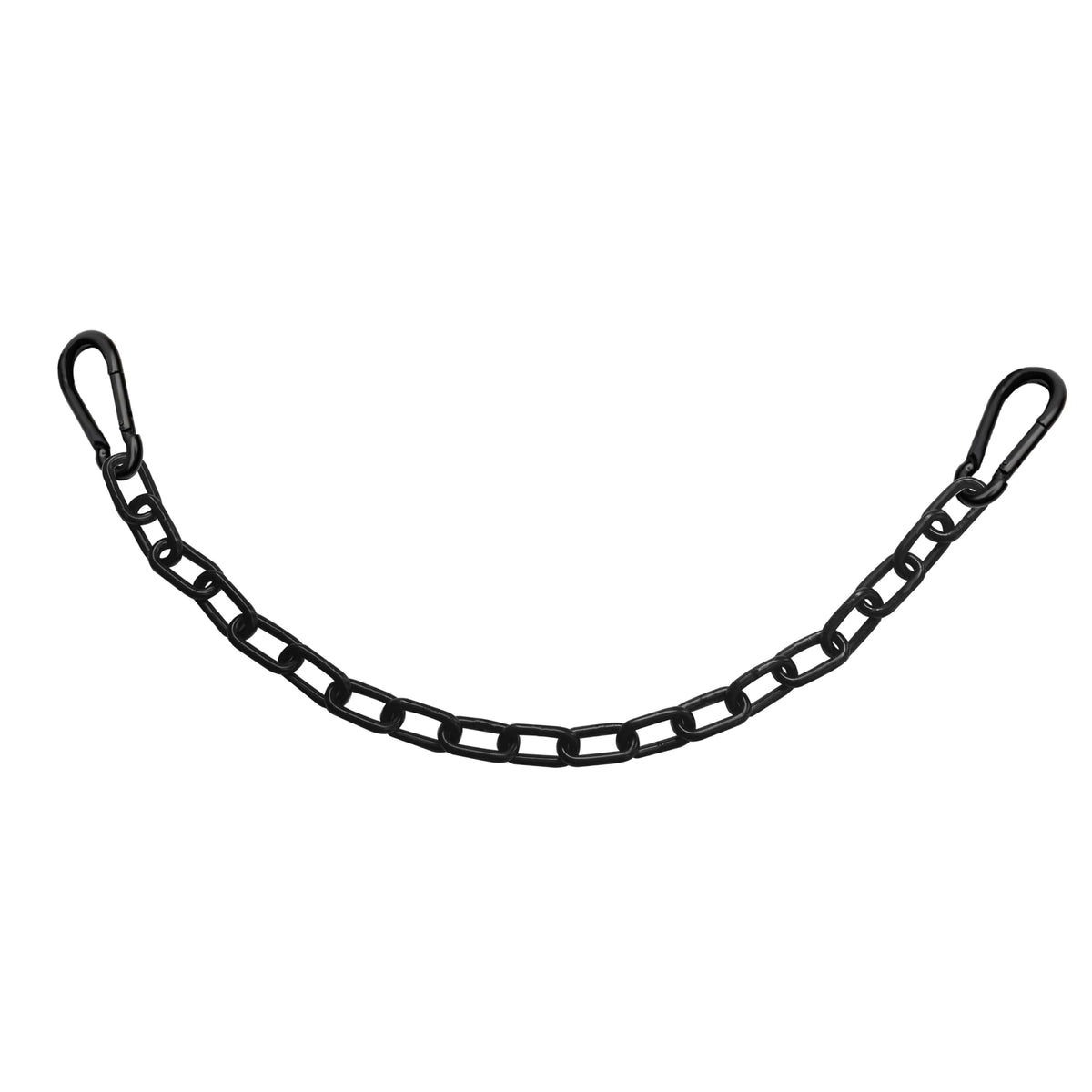 MIKMAYTOO black heavy-duty hanging chain with two carabiners for secure setup