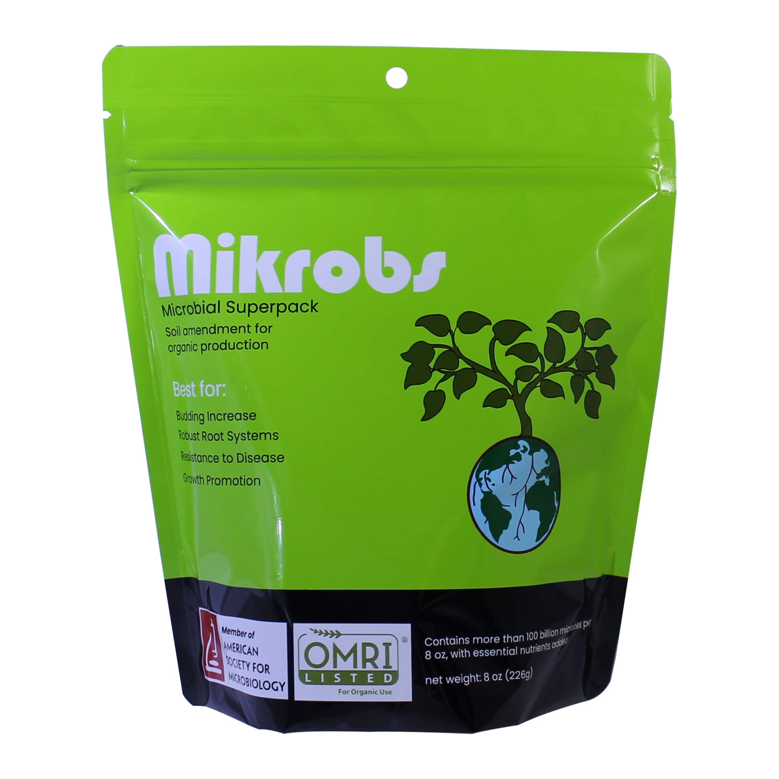 Mikrobs living-soil-microbes boost soil life and root development.