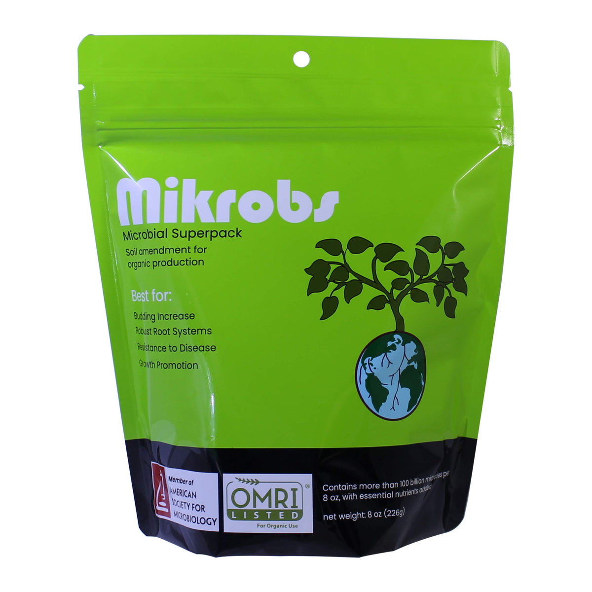 Mikrobs living-soil-microbes boost soil life and root development.