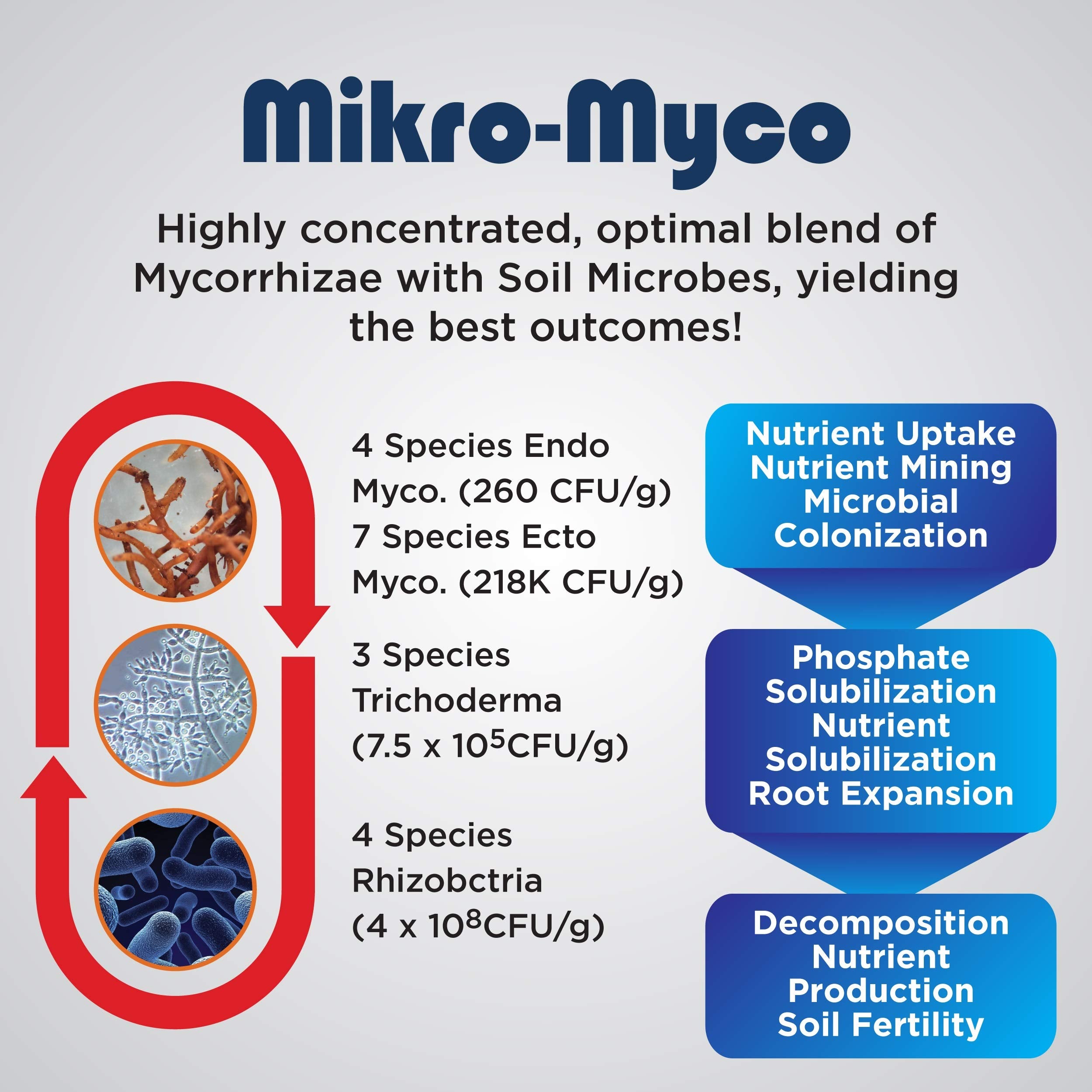 Mikrobs Mikro-Myco root-growth-application in a pot.