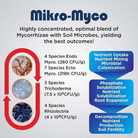 Mikrobs Mikro-Myco root-growth-application in a pot.