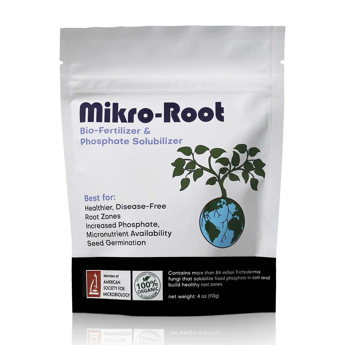Mikrobs Mikro-Root fungi on roots promoting nutrient uptake.