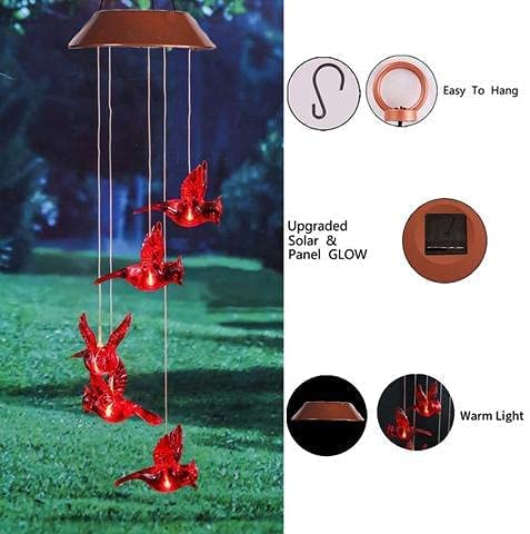Milcraft solar patio lights with six hummingbirds brighten nights.
