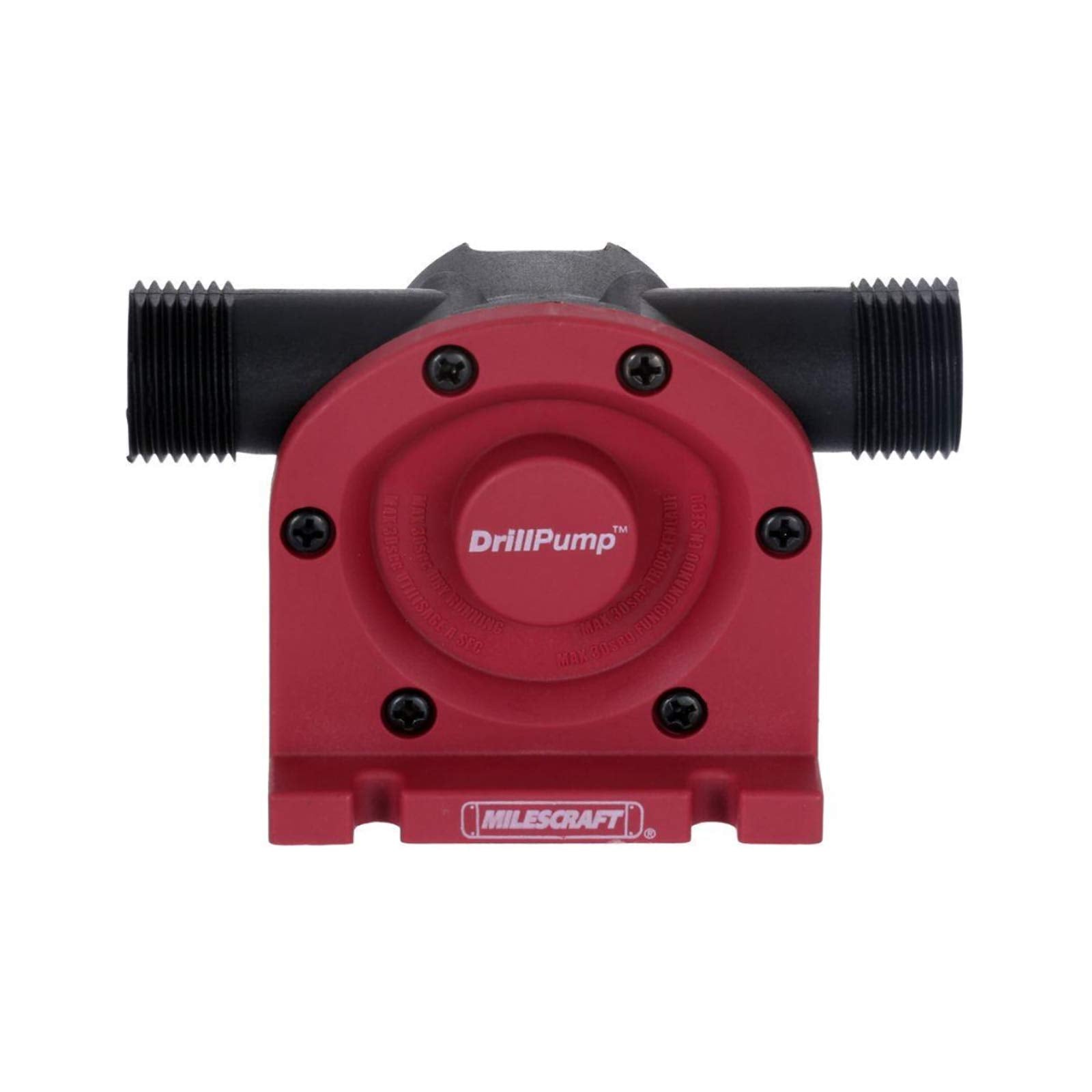Milescraft DrillPump750 setup with hose connection for quick water transfer