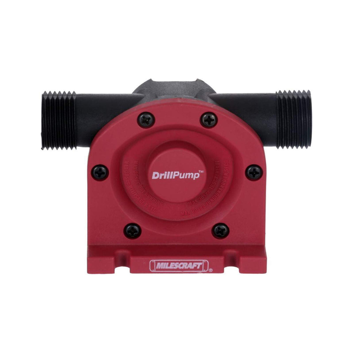 Milescraft DrillPump750 setup with hose connection for quick water transfer