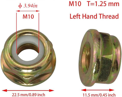 Milikaco M10x1.25 collar nut replacement for stable attachment and reduced loosening