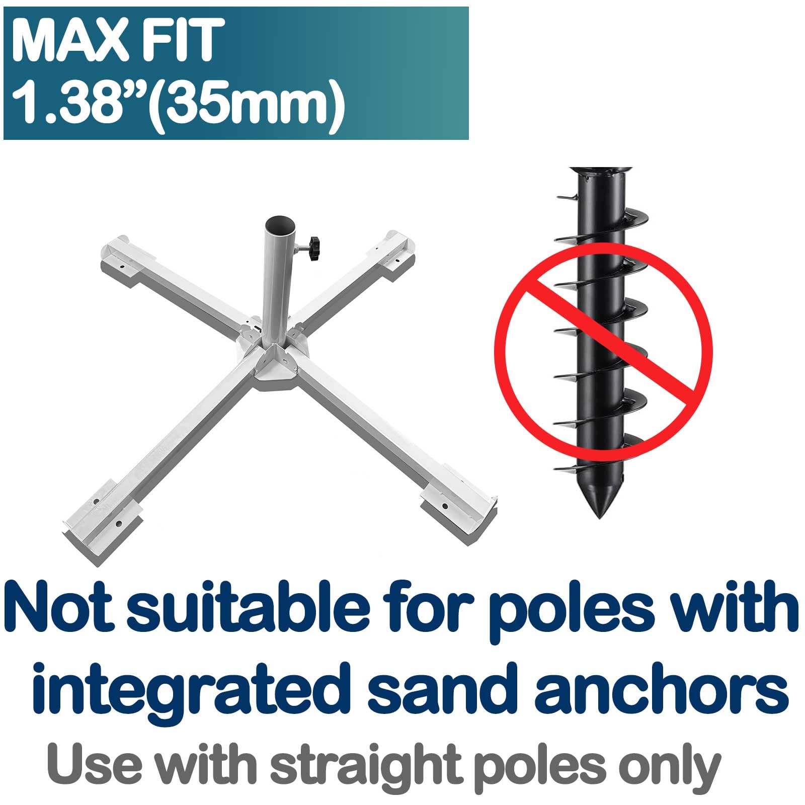 MILIMOLI portable umbrella base suitable for outdoor spaces