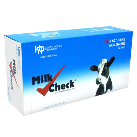 Milk Check disk filter enabling gravity filtration of milk.