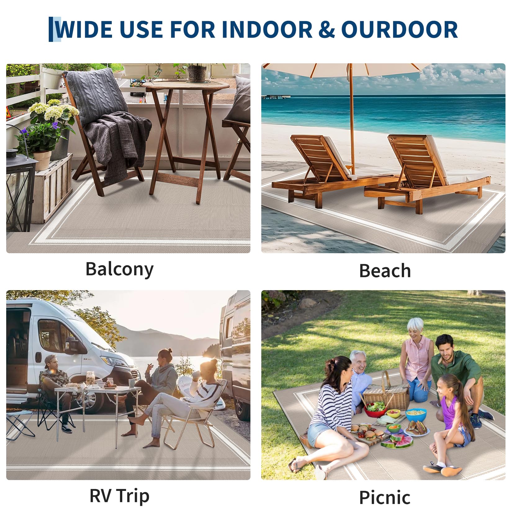 MilleLoom durable polypropylene outdoor carpet withstands seasons of use