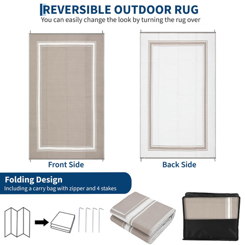 MilleLoom foldable camping rug fits in an RV for travel