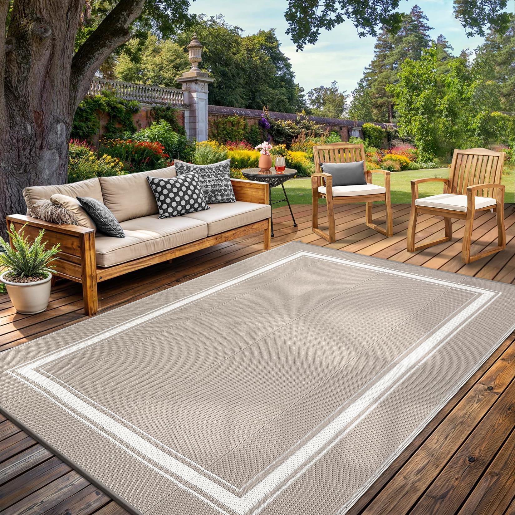 MilleLoom UV-protected outdoor carpet stays vibrant under sun and rain