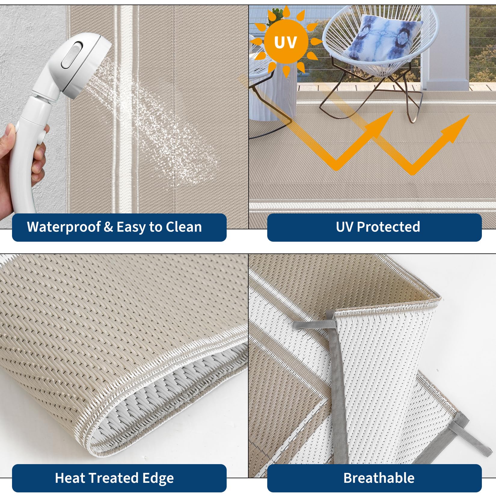 MilleLoom RV-friendly outdoor mat cushions picnics and campsite seating