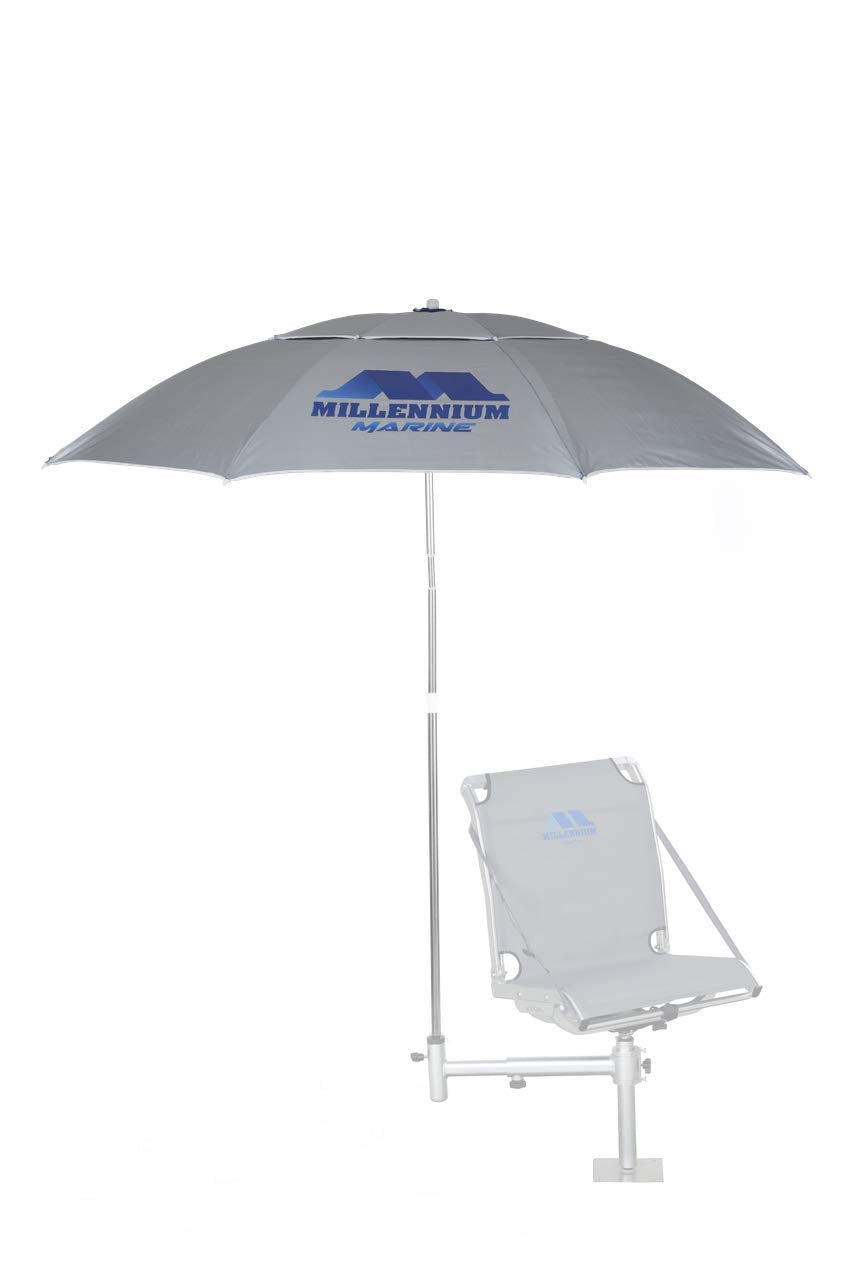 Millennium Marine Shadetree Umbrella tilts for precise coverage and cooler shade