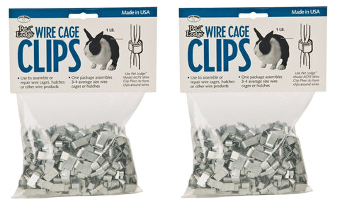 Miller ACC1 wire cage clips securely fasten rabbit hutch panels and other wire assemblies