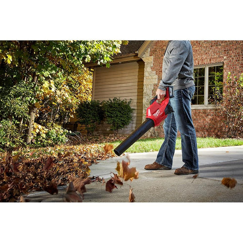 Milwaukee M18 FUEL blower battery not included, compatible with M18 system.