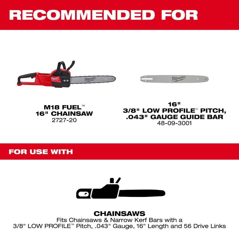 Milwaukee replacement chain teeth close-up highlighting sharpness for efficient cutting