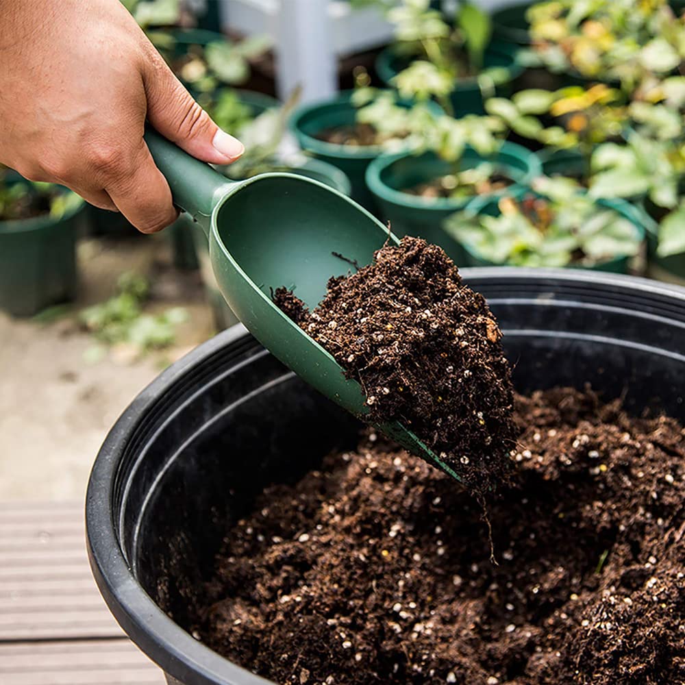 Mimeile black handled plastic shovel offers safe digging with no sharp edges
