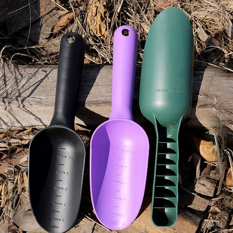 Mimeile garden shovel with purple handle helps for quick transplanting and seed bed prep