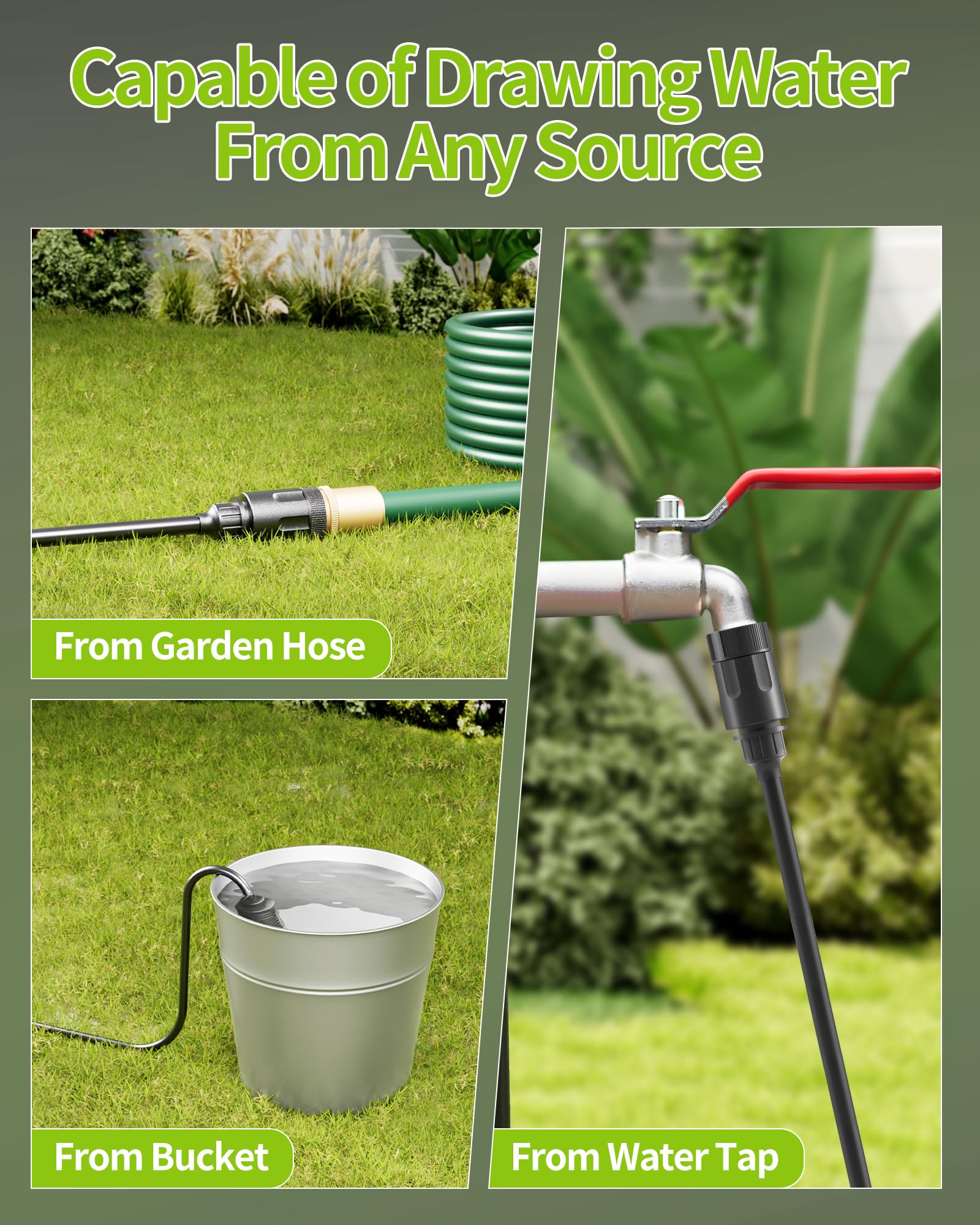 MIMYTH EnduringGreen weighted filter basket highlights easy water intake and debris filtration.