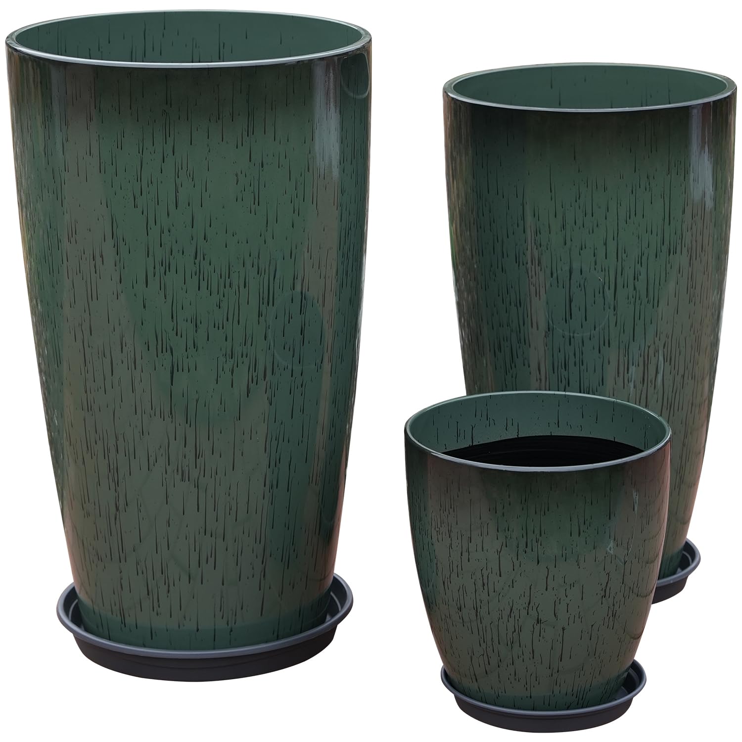 MinCHI257 24-inch gradient-green planter creates a bold indoor focal point.