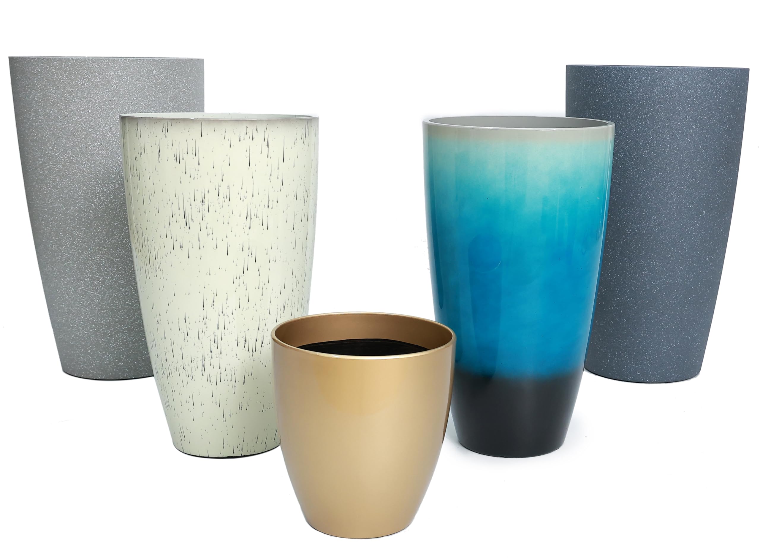 MinCHI257 lightweight plastic planters are easy to move and durable