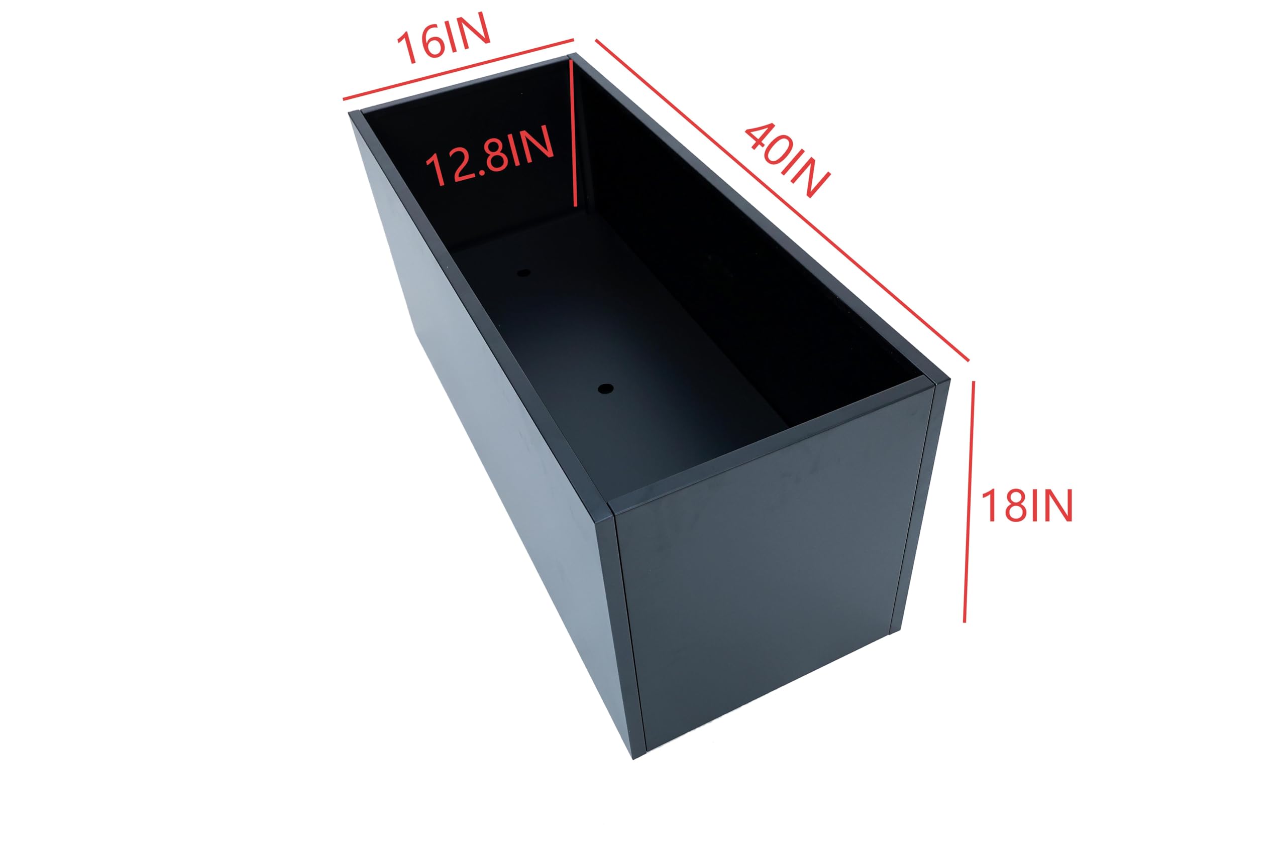 MinCHI257 planter box top-down view; flat soil surface supports plantings.