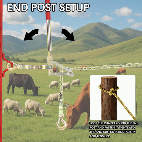 Mindoub 20 ft chains shown for versatile fence reach
