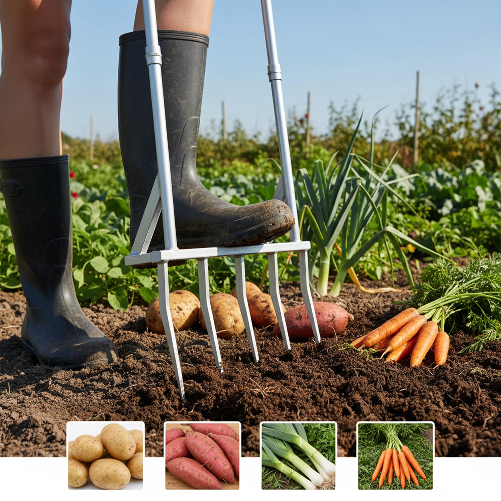 Mindoub ergonomic grip offers comfortable handling during tilling