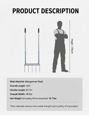 Mindoub broadfork rust-resistant coating protects in damp beds