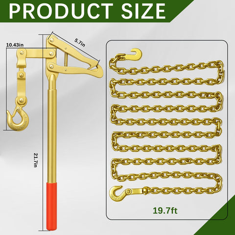 Mindoub fence stretcher 2 pack side view highlights sturdy build for tough ranch work