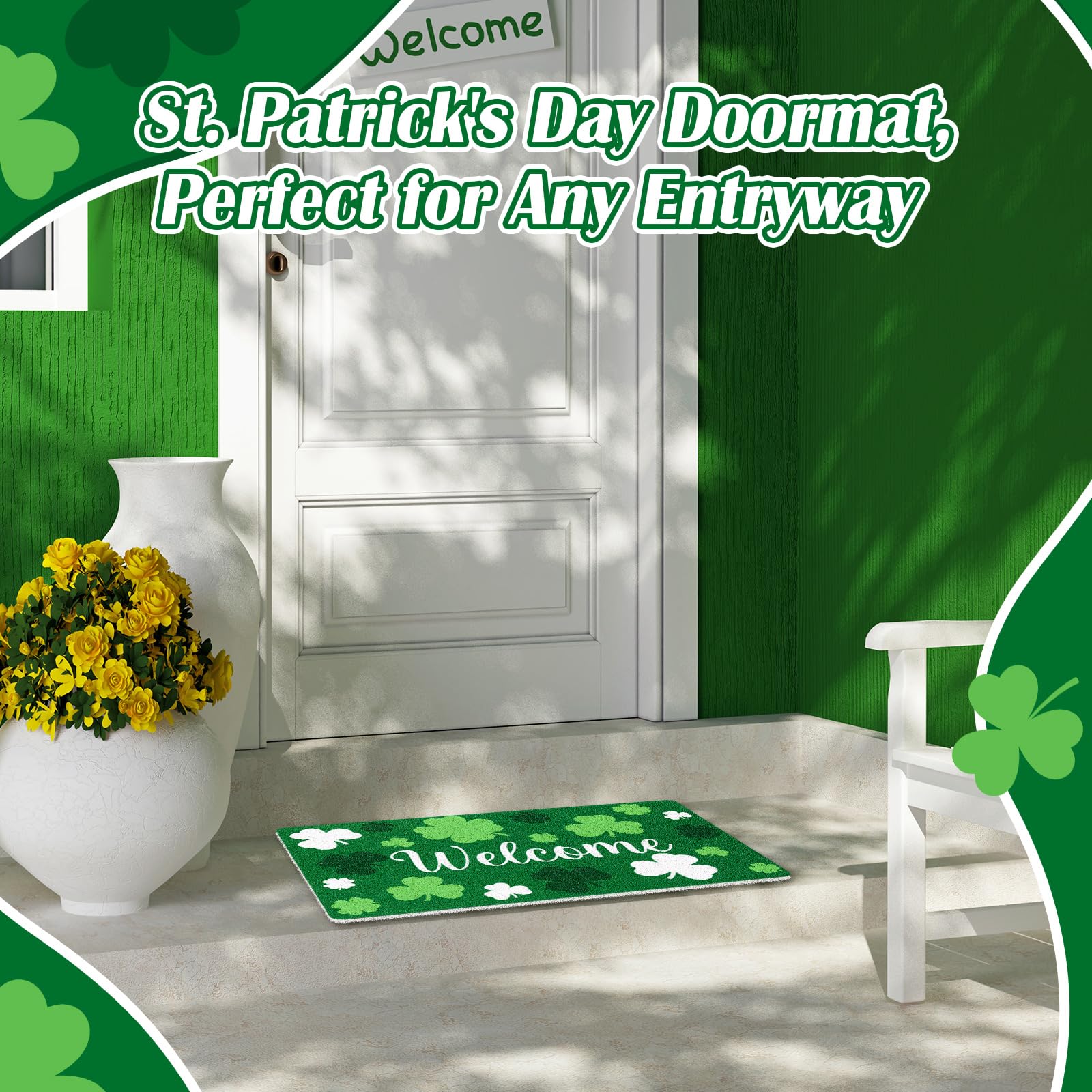 Mindsoft doorstep greeting for guests, combining Irish luck and warm welcome.