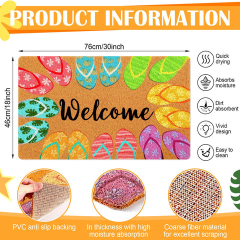 Mindsoft beach-theme entry mat adds cheerful ambiance for summer gatherings