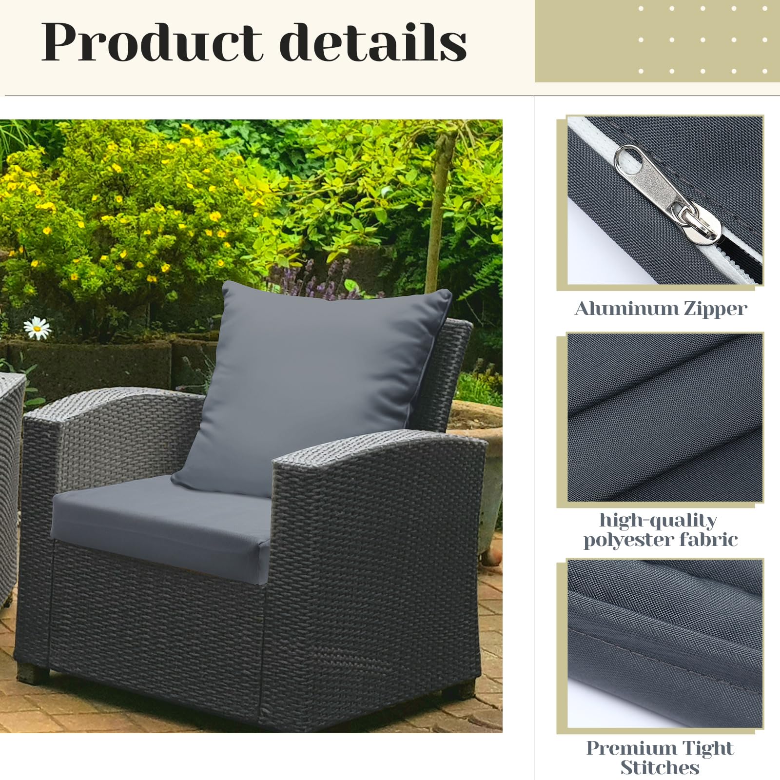 Mindsoft dark-gray color helps conceal dust and minor outdoor dirt.
