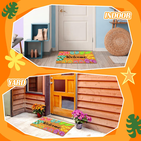Mindsoft flip-flops pattern door mat highlights seasonal charm at the doorway