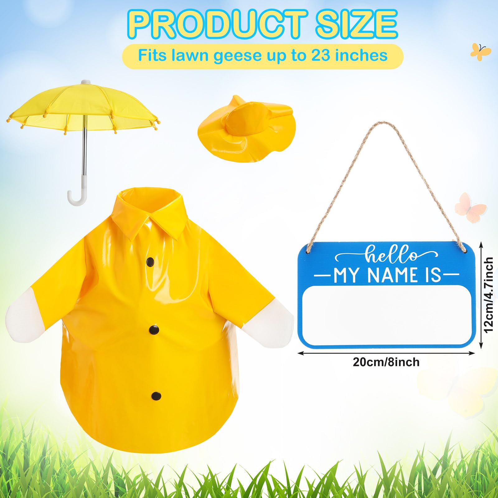 Mindsoft small yellow goose umbrella adds weather-ready detail to the display