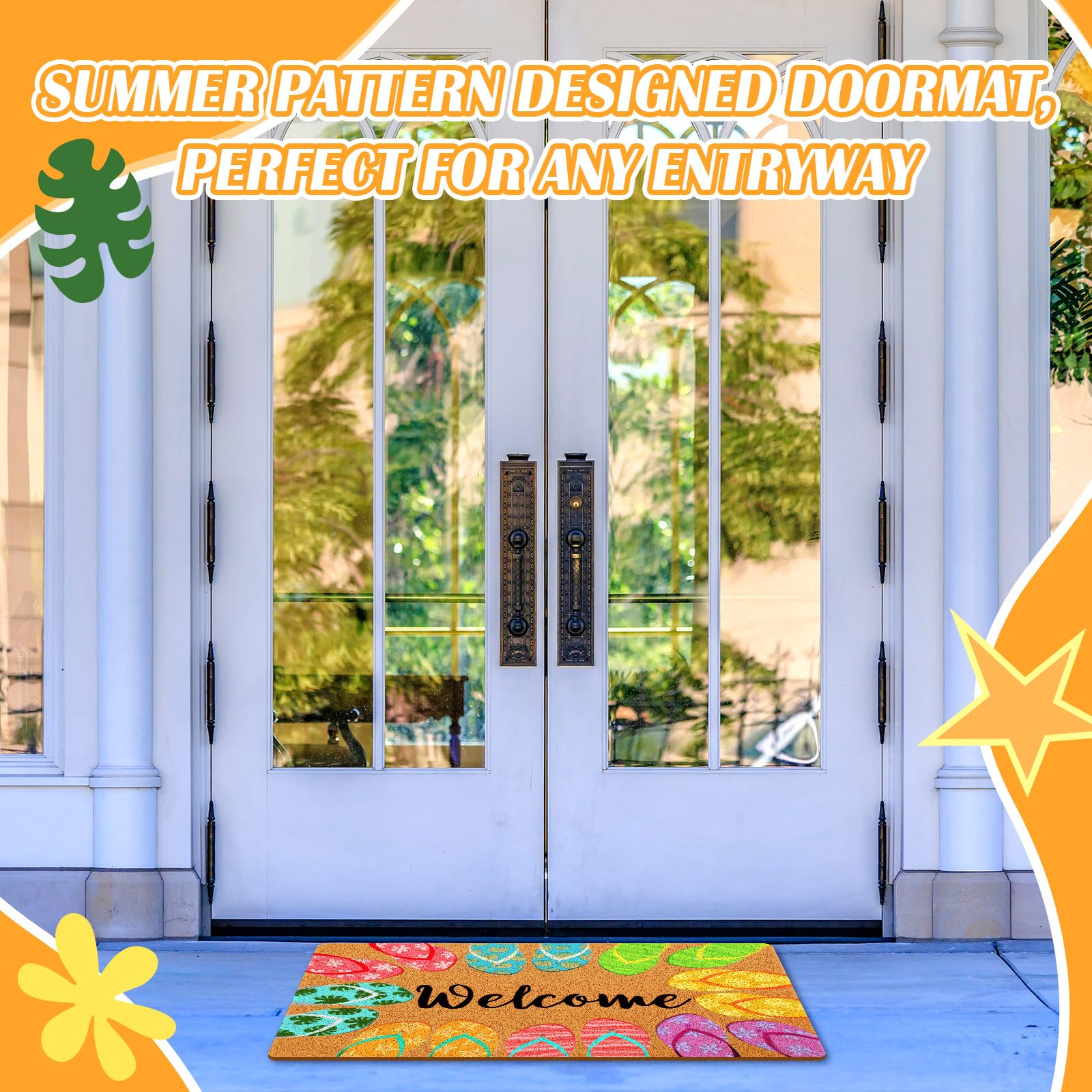 Mindsoft indoor-outdoor mat fits home decor and easy cleaning in high-traffic areas