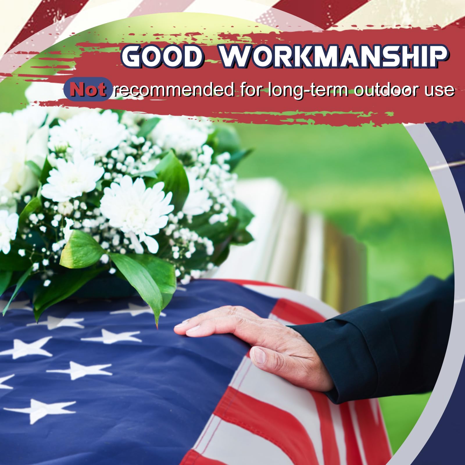 Mindsoft memorial flag ideal for graveside memorial displays