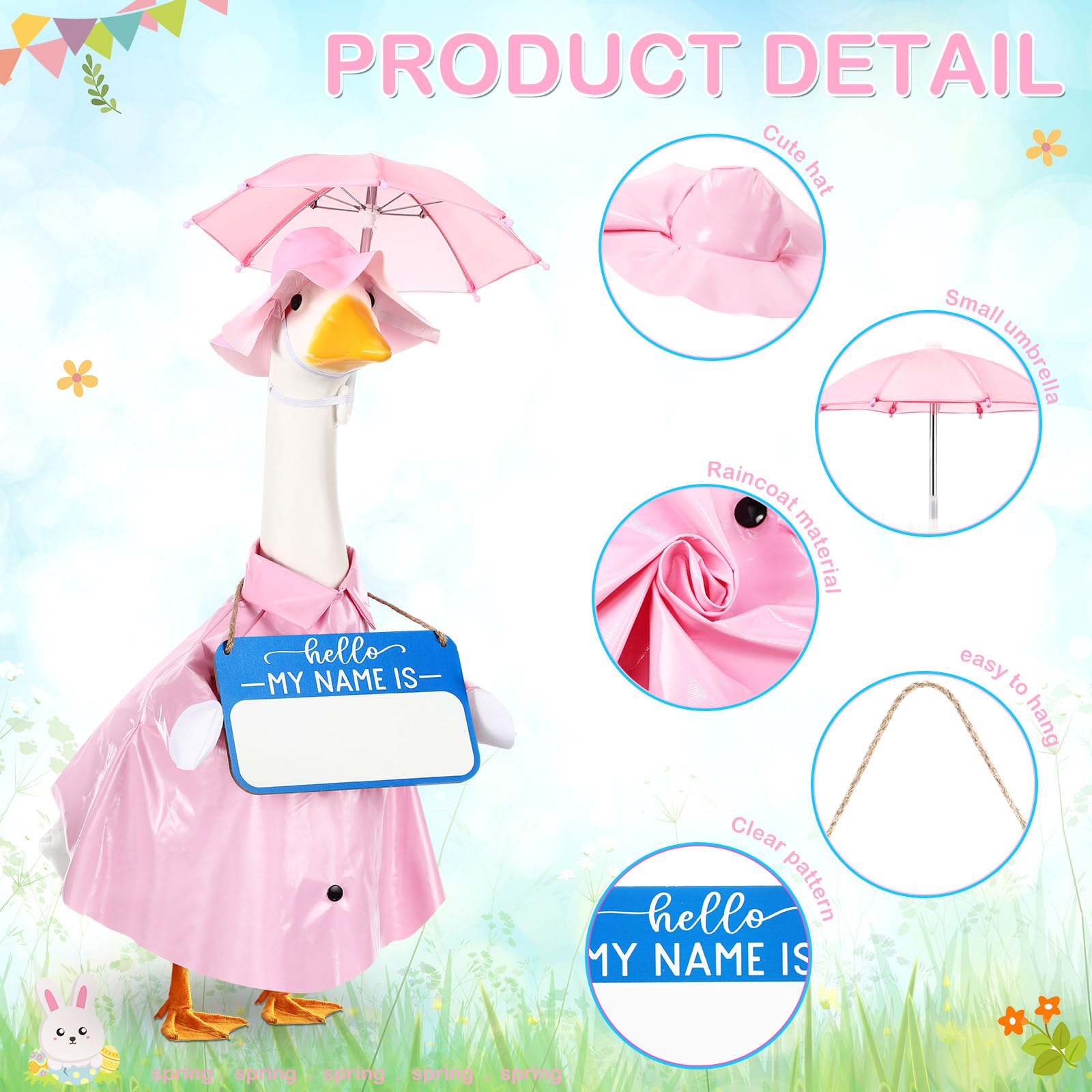 Mindsoft wooden name sign adds personalized charm to your garden statue.