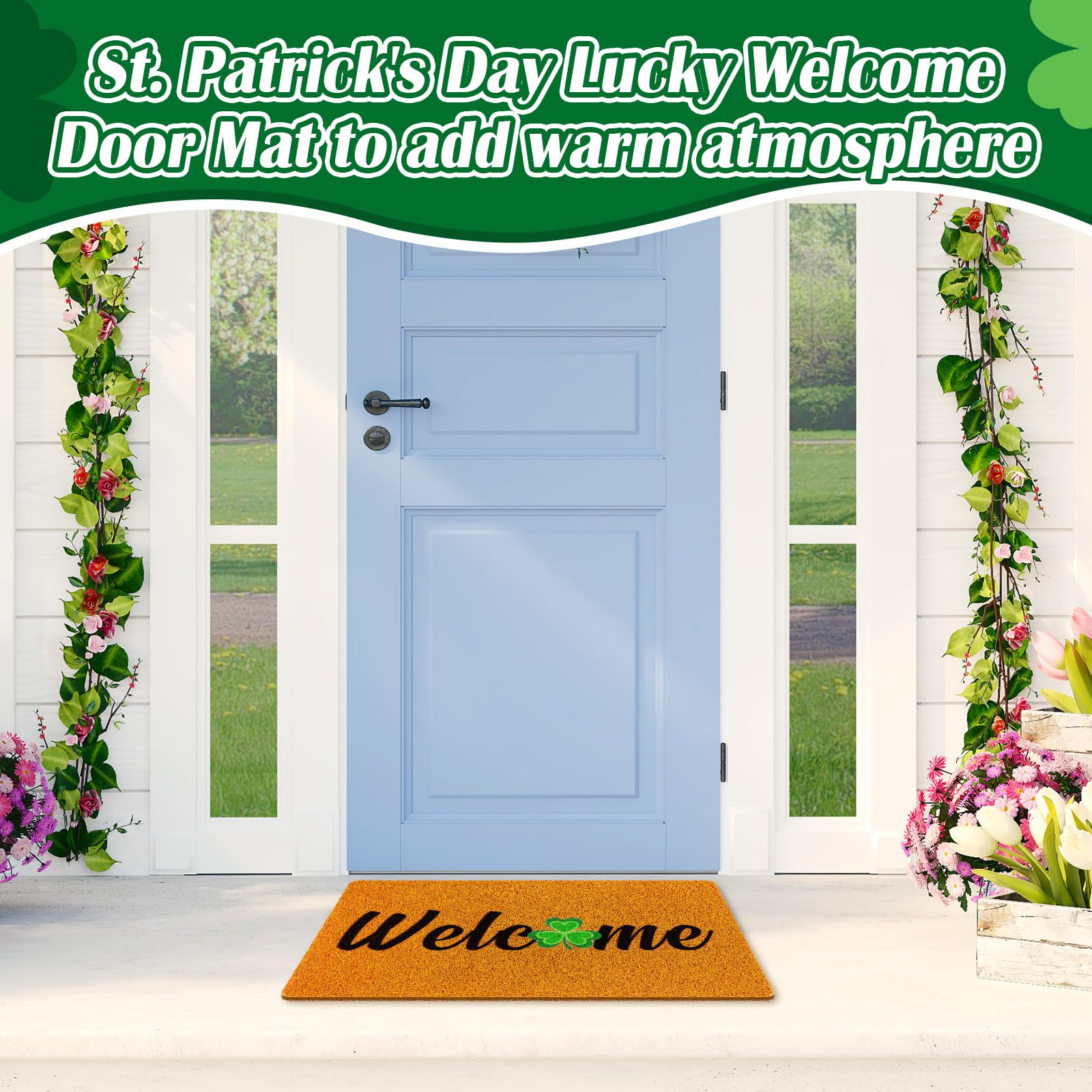 Mindsoft orange-green color scheme enhances doorway with festive vibes