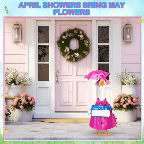 Mindsoft outdoor lawn decor brightens spring garden with playful character