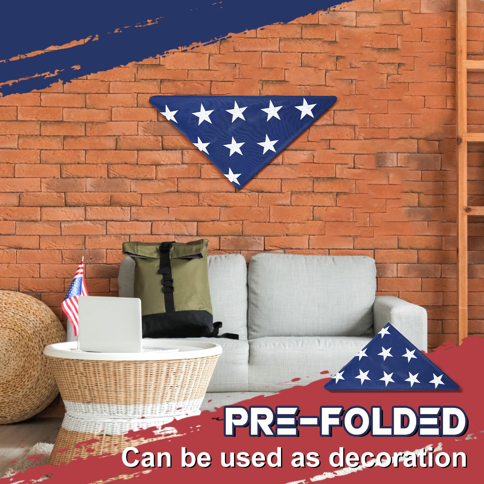 Mindsoft flag doubles as patriotic home decor symbol