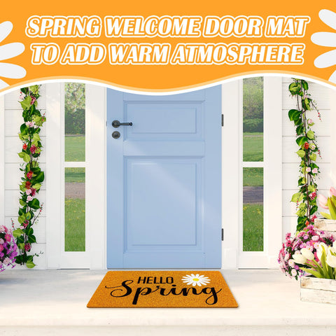 Mindsoft PVC doormat with non-slip backing stays in place on indoor floors.