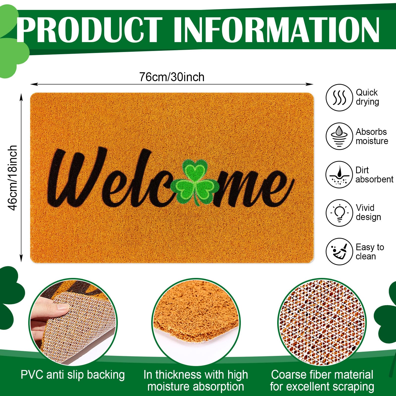 Close-up of Mindsoft shamrock pattern highlighting vibrant green accents
