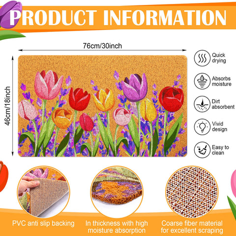 Mindsoft spring doormat non-slip backing keeps mat securely in place.