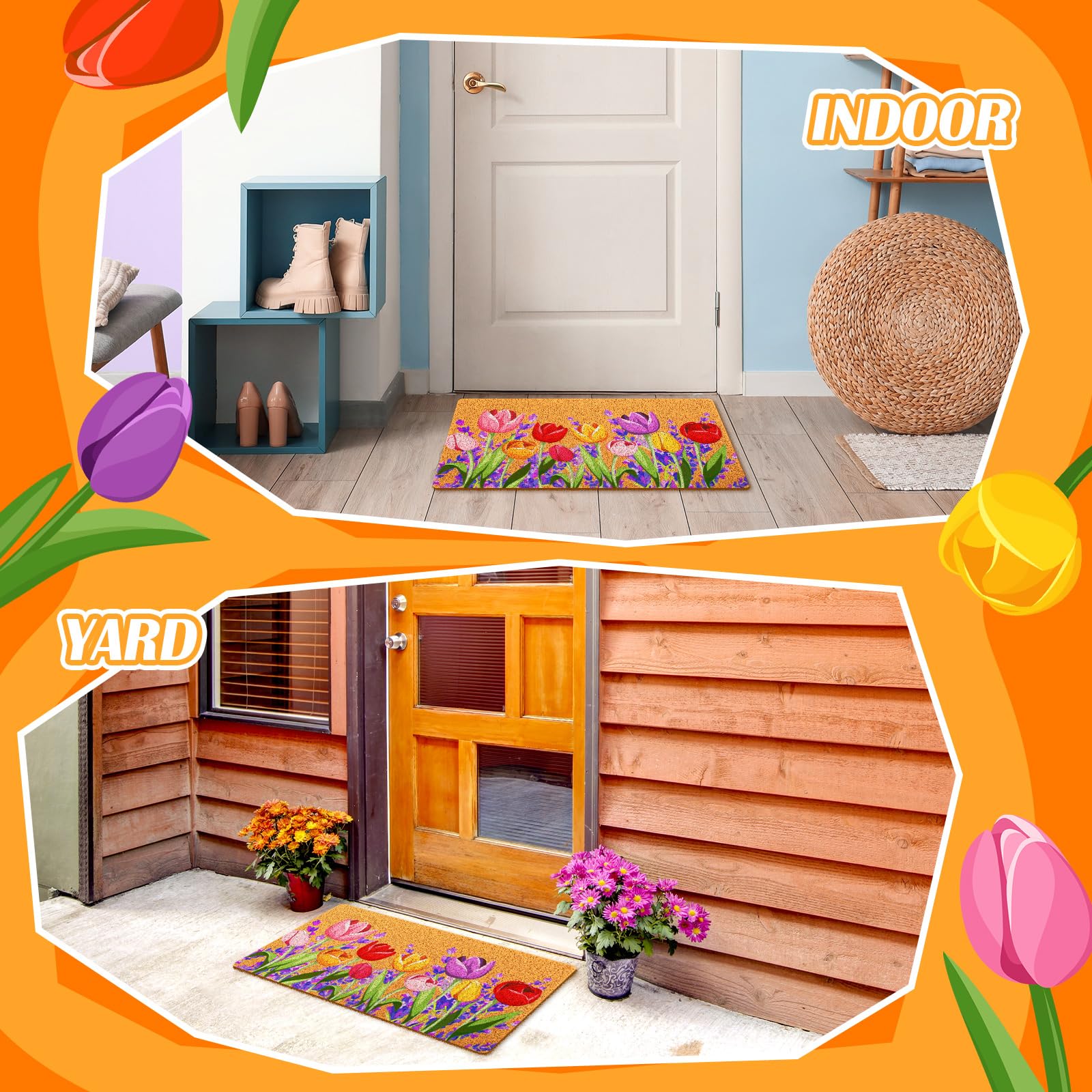 Mindsoft durable doormat withstands daily foot traffic with easy maintenance.