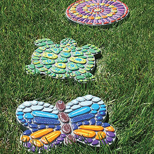 Ready-to-paint stones that bake into a weatherproof surface.